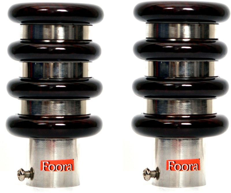 Foora Brown Curtain Knobs Metal  (Pack of 2)