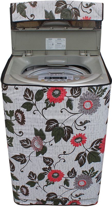 KingMatters Top Loading Washing Machine Cover  (Width: 57 cm, Grey, Printed)