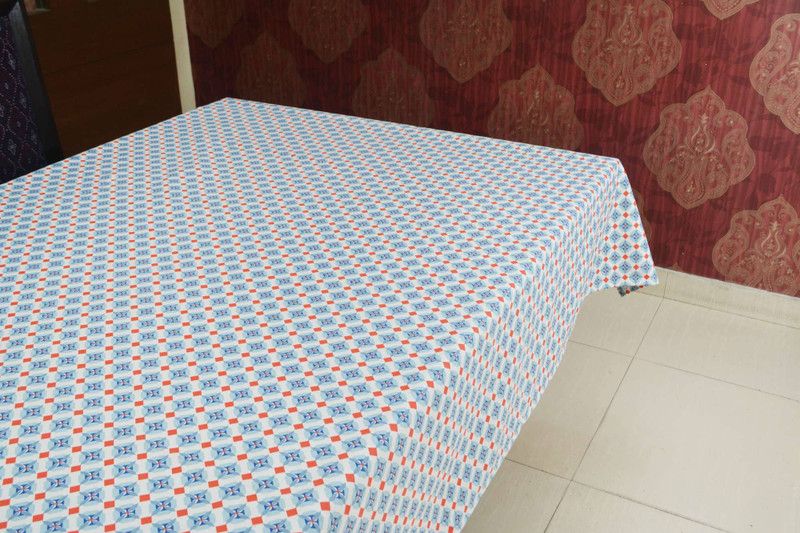 Rhome Printed 8 Seater Table Cover  (Multicolor, Cotton)
