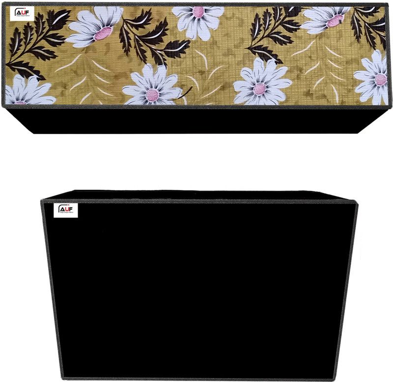 AAVYA UNIQUE FASHION Air Conditioner Cover  (Width: 114.3 cm, Gold,White)