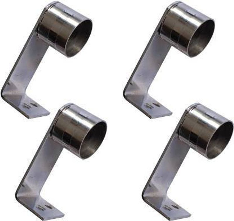 hinglaj Silver Rod Rail Bracket  (Pack of 4)