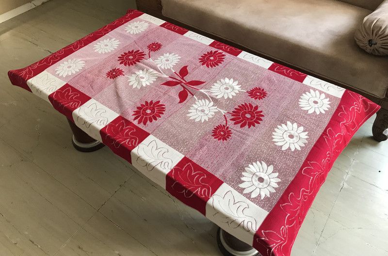 Style your home Solid 4 Seater Table Cover  (Multicolor, Cotton)