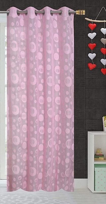 152 cm (5ft) Window Curtain  (Pink)