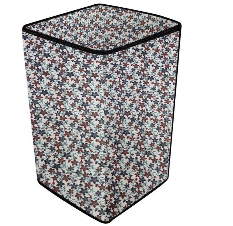 KingMatters Top Loading Washing Machine Cover  (Width: 54 cm, White, Red)