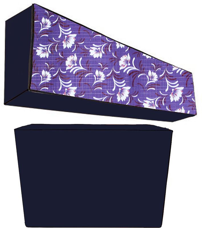 JM Homefurnishings Air Conditioner Cover  (Width: 92 cm, Purple, White)