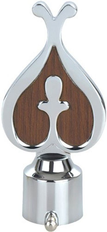 FAST Brown Curtain Knobs Metal  (Pack of 2)
