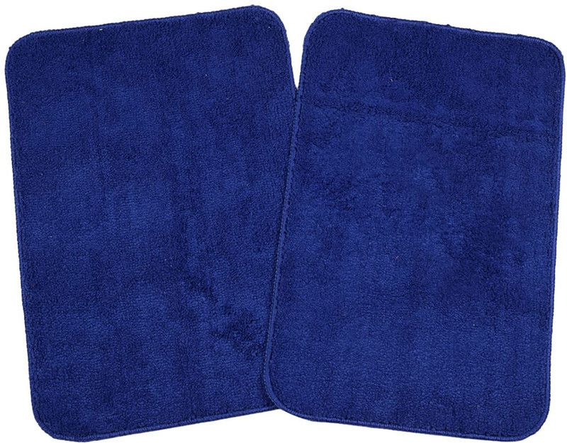KAPRIDO Microfiber Floor Mat  (Blue, Free, Pack of 2)