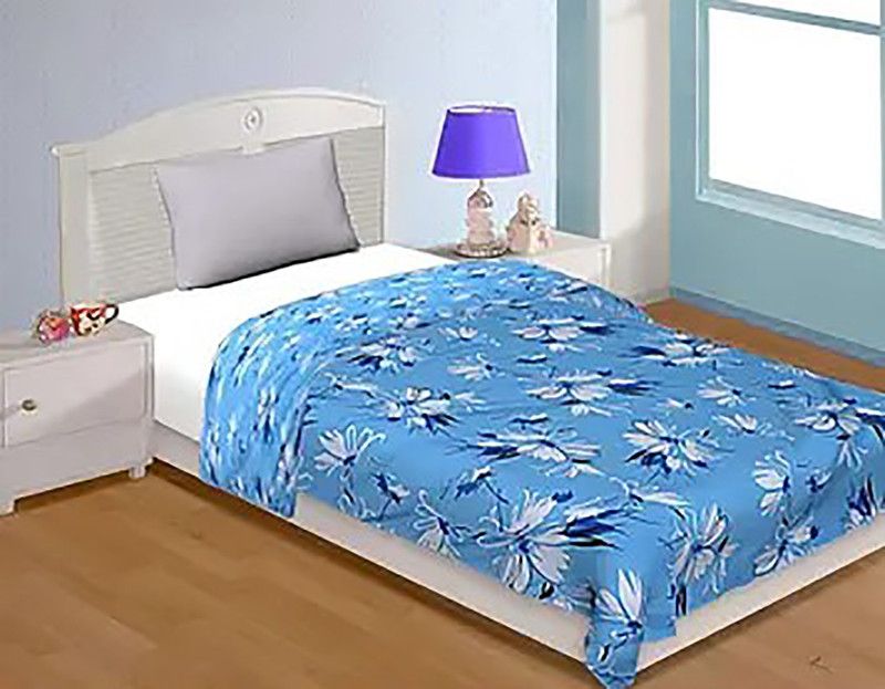 Quinze Floral Single Dohar for Mild Winter  (Microfiber, BLUEPATTI-SB)
