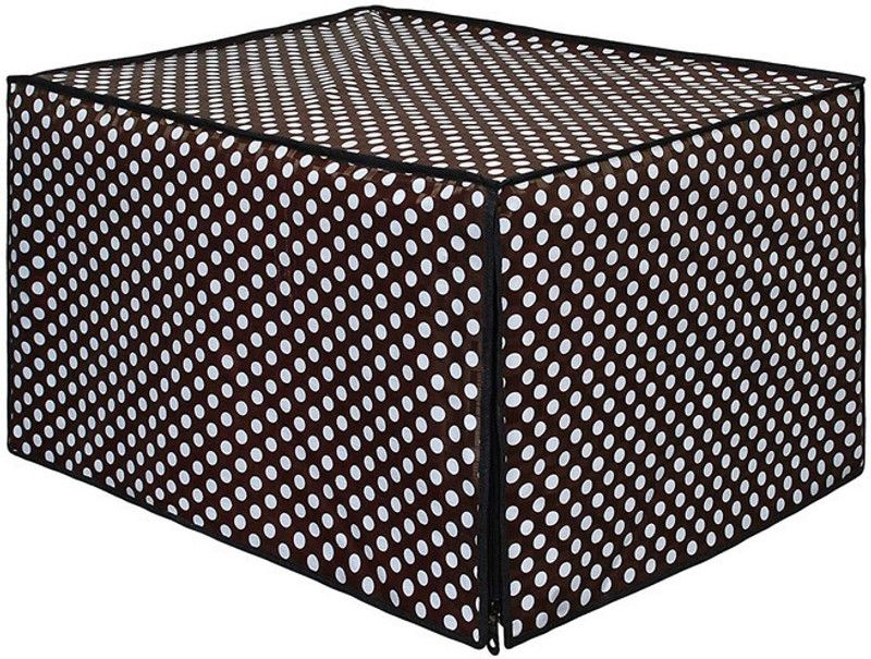 Fabrious Microwave Oven Cover  (Width: 52 cm, White, Brown)