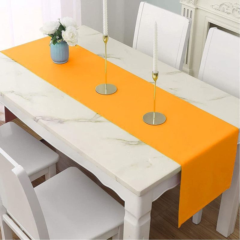SHIVA1341 Yellow 183 cm Table Runner  (Cotton)