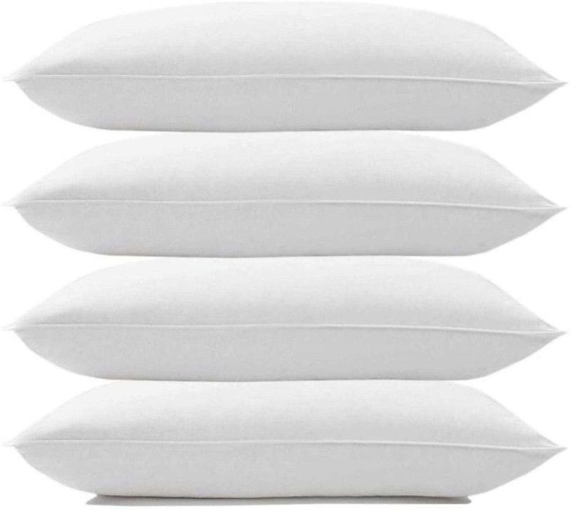 ROYALREOX Polyester Fibre Solid Sleeping Pillow Pack of 4  (White)