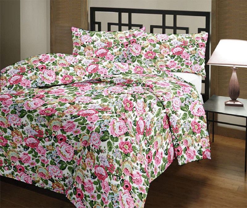 SUNJES Floral Single Dohar for Mild Winter  (Poly Cotton, Multicolor)