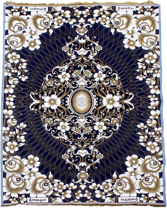 MANDHANIA Floral Single AC Blanket for AC Room  (Cotton, Blue)