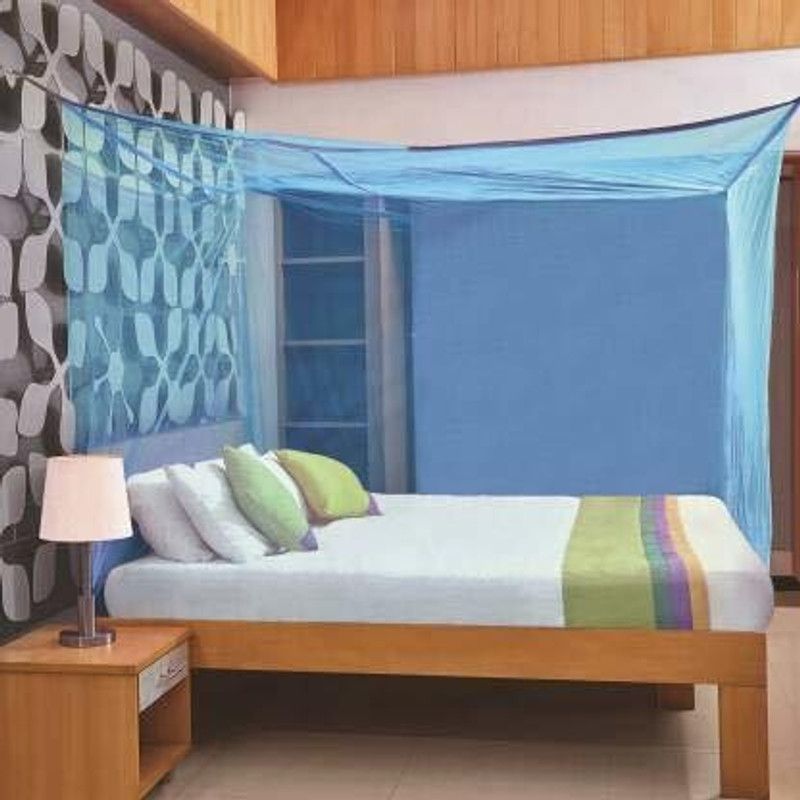 Saagar Tex HDPE - High Density Poly Ethylene Adults Washable HDPE Plastic Special 6 x 6.5 ft Mosquito Net  (Blue, Tent)