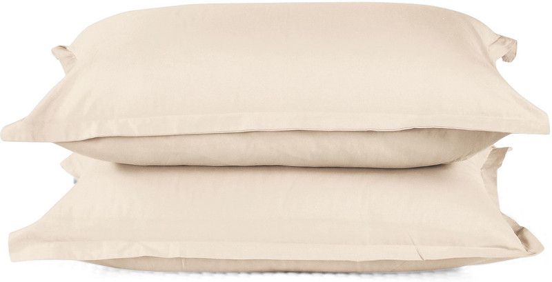SleepyCat Cloud Pillow Standard Size with 2 Pillow Cases Microfibre Solid Sleeping Pillow Pack of 2  (Butterscotch Cream)