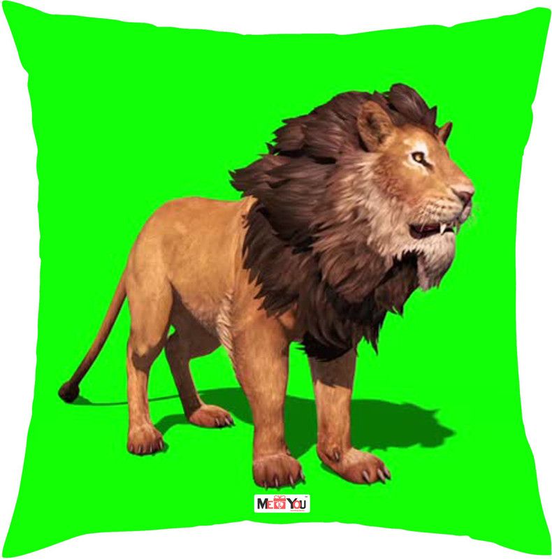 ME&YOU Microfibre Animals Cushion Pack of 1  (Multicolor)