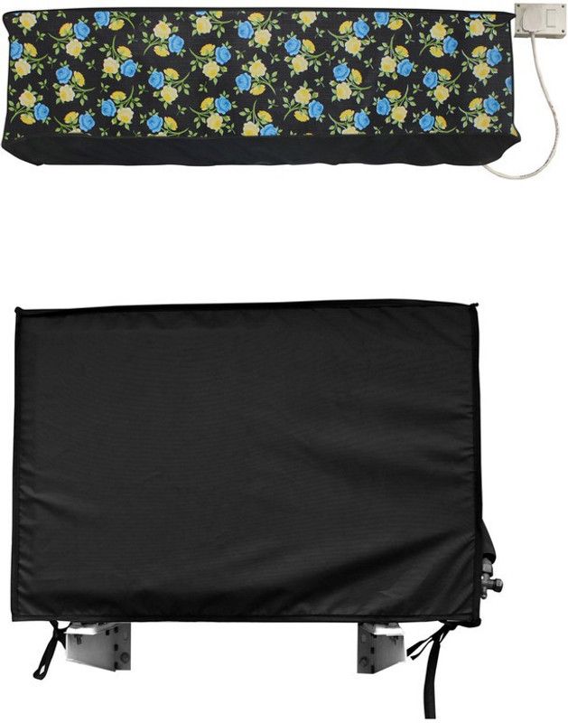 KingMatters Air Conditioner Cover  (Width: 118 cm, Blue, Roder Dust)