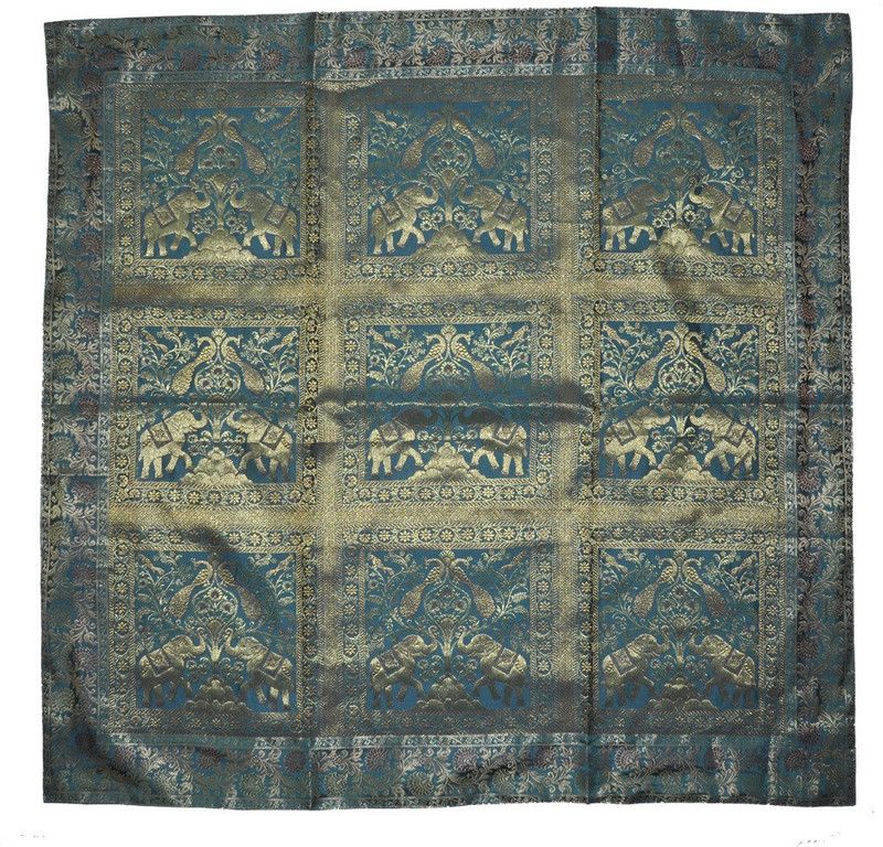 Lal Haveli Green 96.52 cm Table Runner  (Silk)