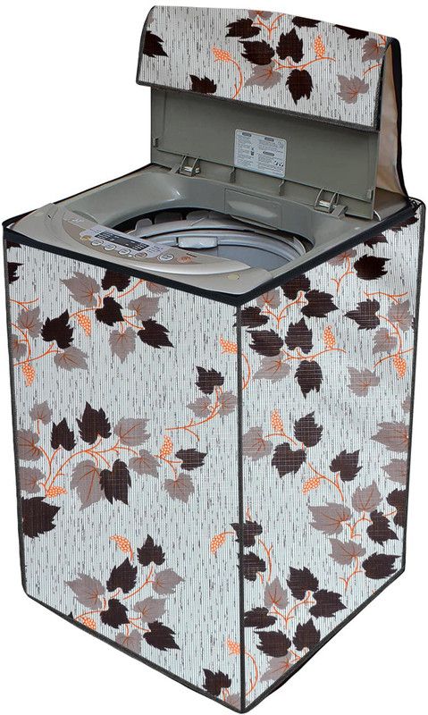 AAVYA UNIQUE FASHION Top Loading Washing Machine Cover  (Width: 66.04 cm, White,Brown)