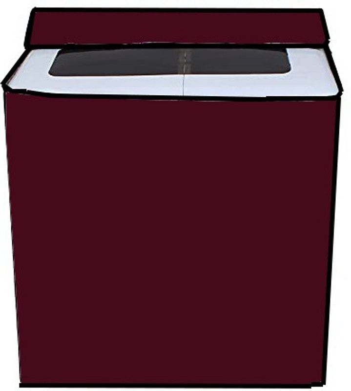 DREAMINDIANASSOCIATION Semi-Automatic Washing Machine Cover  (Width: 90 cm, Maroon)