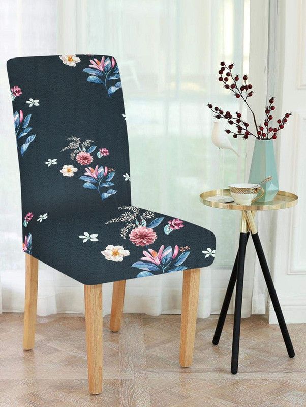 FreshFabrics Polyester Floral Chair Cover  (Multicolor Pack of 1)