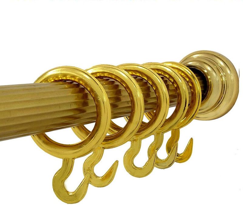 AnEk goods Gold Curtain Rings, Curtain Rods, Curtain Hooks Metal  (Pack of 20)