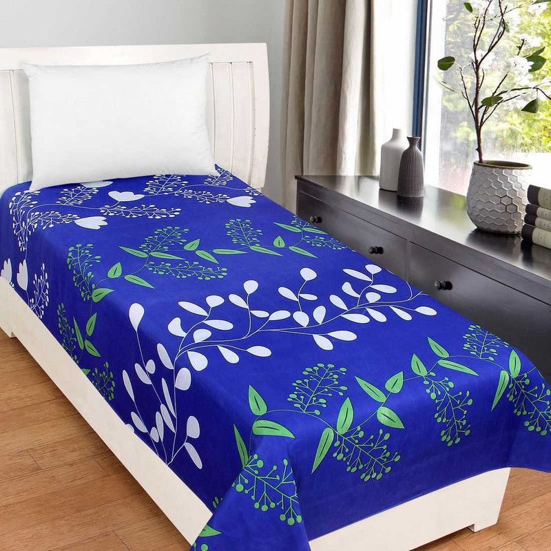 JEBY 140 TC Polycotton Single Printed Flat Bedsheet  (Pack of 1, Multicolor)