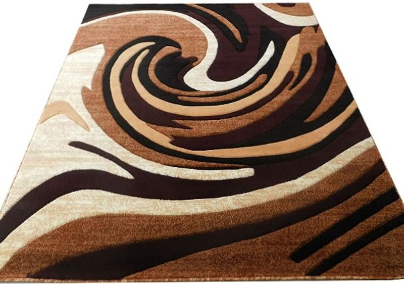 SANA CARPET T Gold, Brown Acrylic Carpet  (150 cm, X 200 cm, Rectangle)