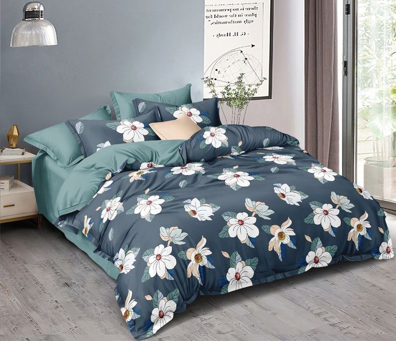 SINGHS VILLAS DECOR 154 TC Cotton Single Floral Flat Bedsheet  (Pack of 1, Multicolor)