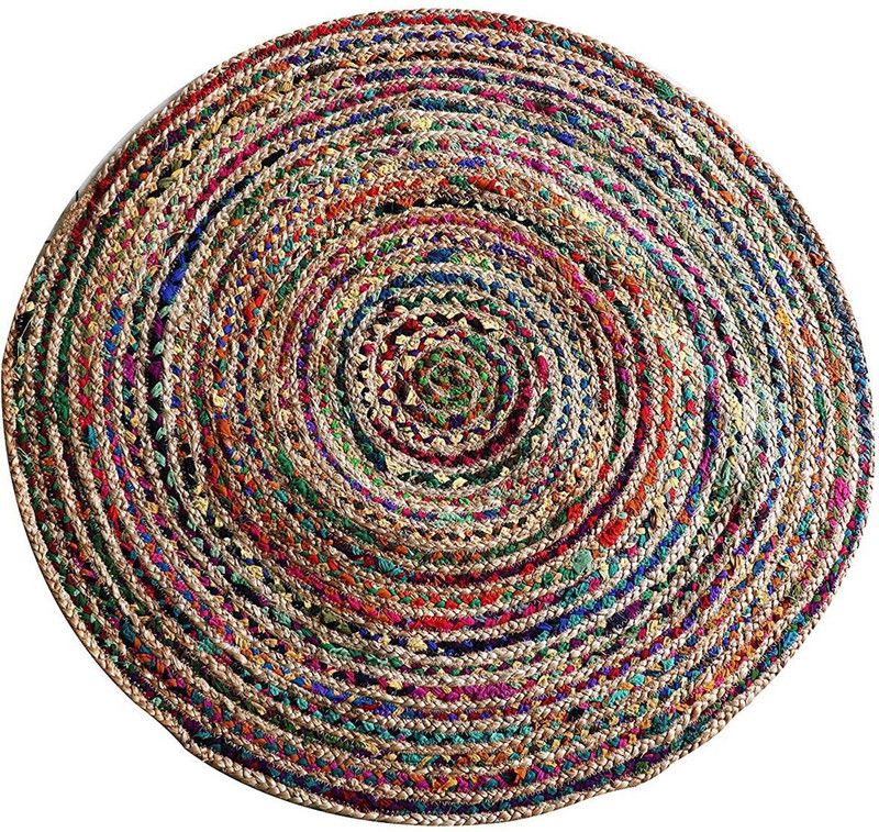 The Home Talk Jute Door Mat  (Multicolor, Large)