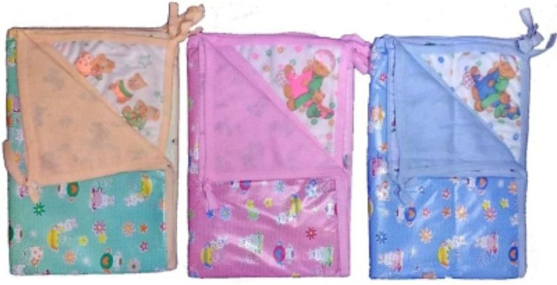 Ratnambe Mattress Topper Single Size Mattress Cover  (Blue, Pink, Green)