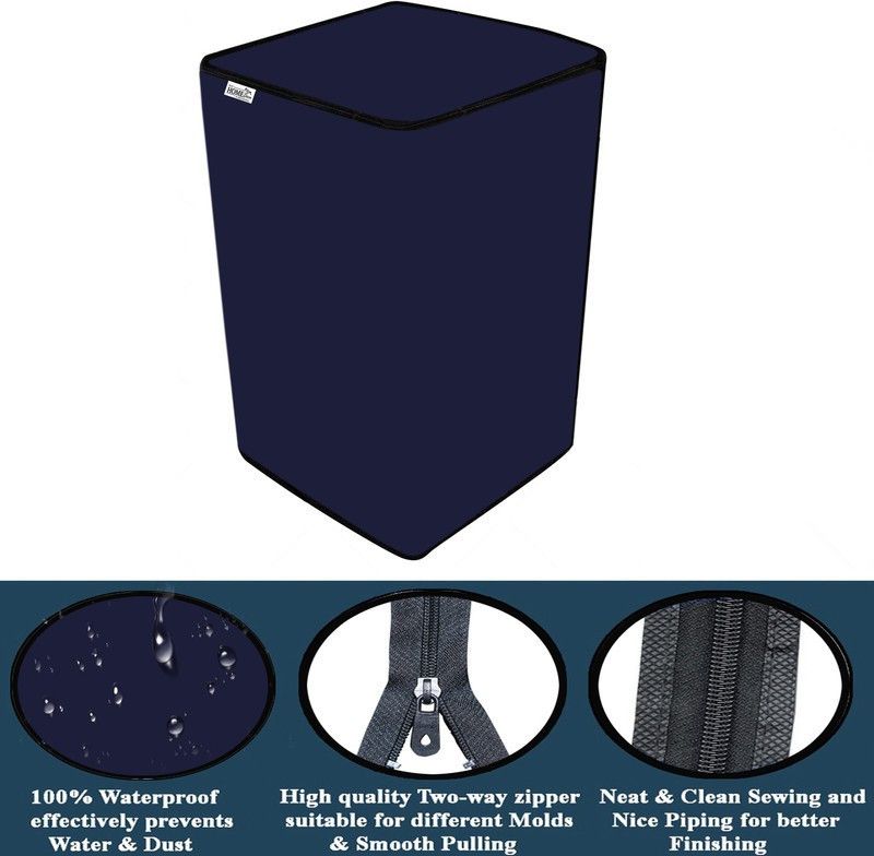 wellhome decor Furnishing Top Loading Washing Machine Cover  (Width: 62 cm, PLAIN BLUE)