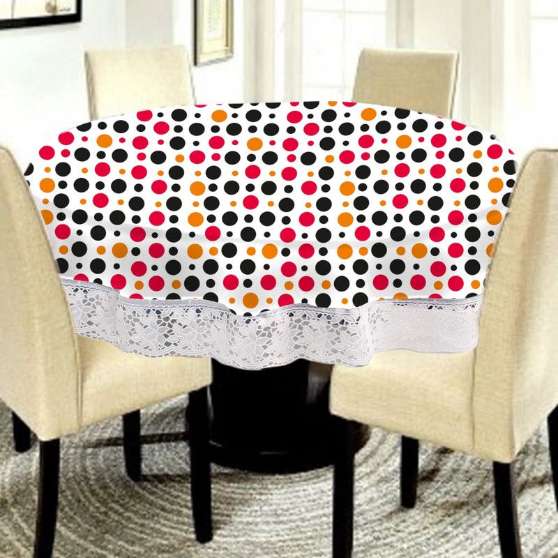 IMMENSA Printed 4 Seater Table Cover  (Multicolor, PVC)