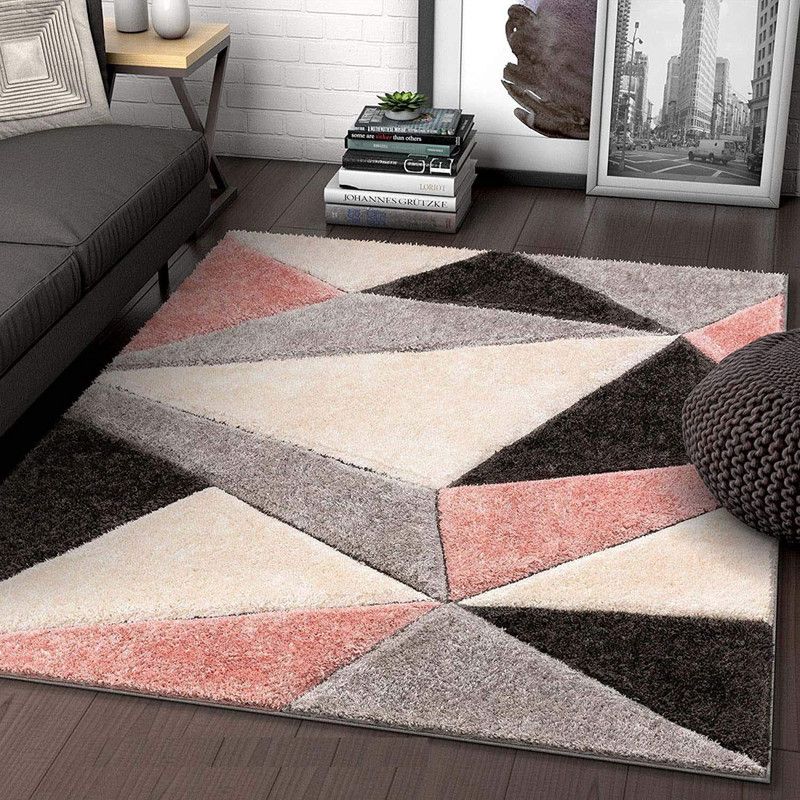 Shag Weaving Pink Polyester Carpet  (150 cm, X 210 cm, Rectangle)