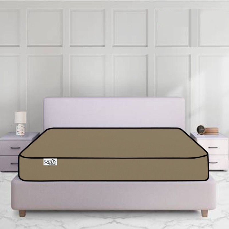 wellhome decor Furnishing Zippered Double Size Waterproof Mattress Cover  (Beige)