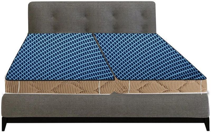 Stylista Elastic Strap King Size Waterproof Mattress Cover  (Blue)