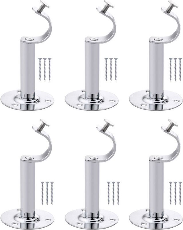 DecorDepo Silver Curtain Hooks, Tieback Hook Metal  (Pack of 6)