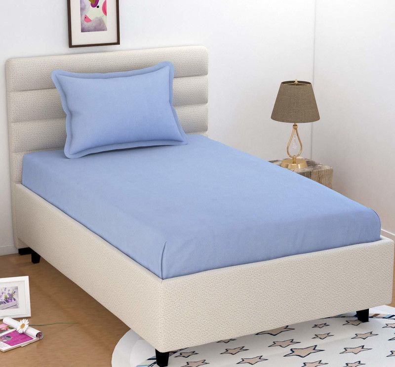 SINGHS VILLAS DECOR 144 TC Microfiber Single Striped Flat Bedsheet  (Pack of 2, Multicolor)