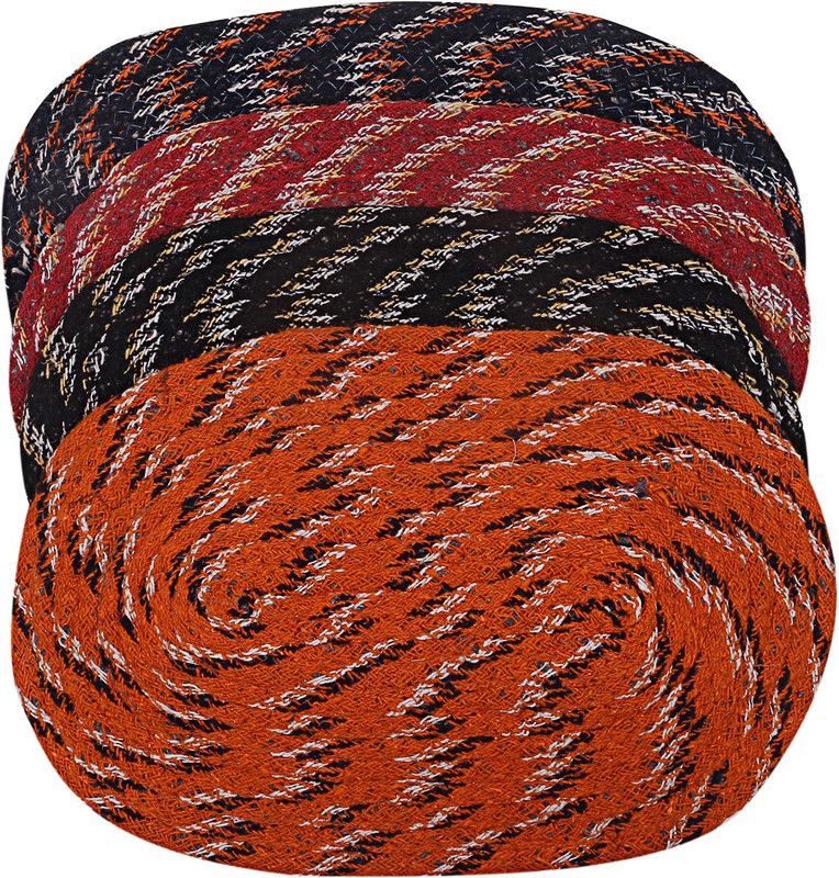 KUBER INDUSTRIES Cotton Door Mat  (Multicolor, Free, Pack of 4)