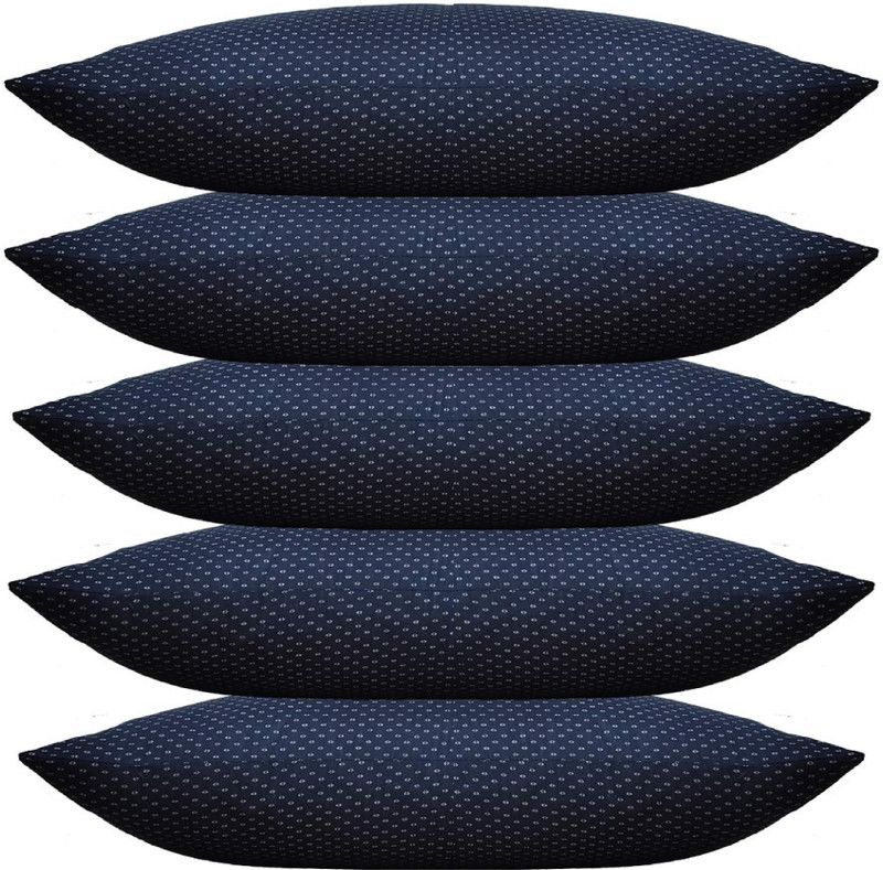 KHUKU Polyester Fibre, Microfibre Floral Sleeping Pillow Pack of 5  (Blue, White)