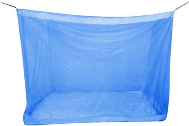 DOLPHIN52 HDPE - High Density Poly Ethylene Adults Washable mosquito net Mosquito Net  (Blue, Bed Box)