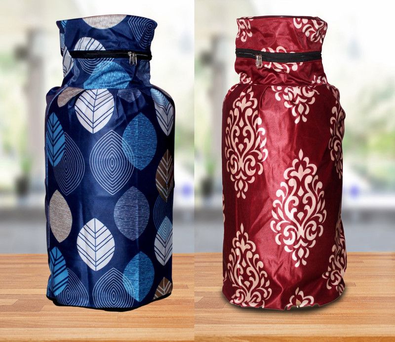 KANUSHI Gas Cylinder Cover  (Width: 39 cm, Blue, Maroon)
