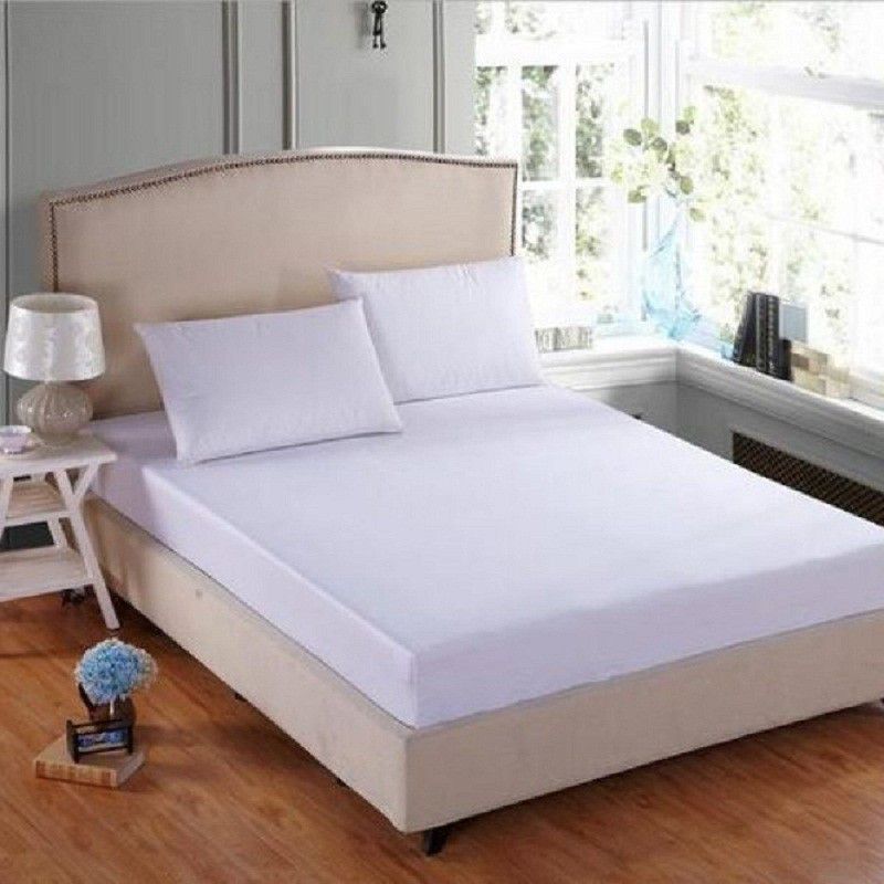 SINGHS VILLAS DECOR 240 TC Cotton King Solid Fitted & Flat Bedsheet  (Pack of 1, Multicolor)