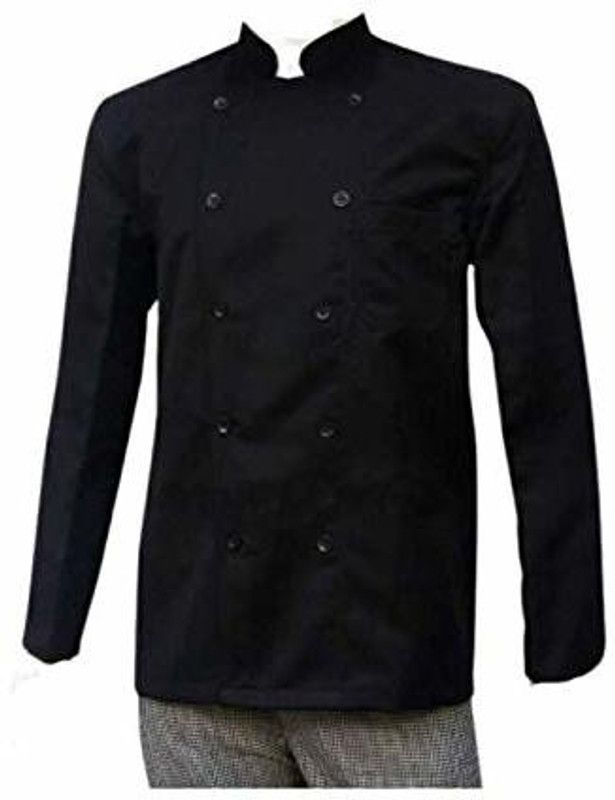Deena Uniforms Polyester Chef's Apron - Large  (Black, Single Piece)