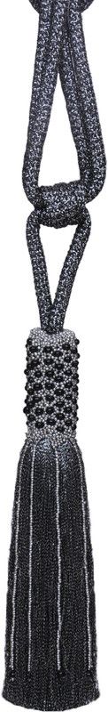 Tophome.in Silver, Black Tassels  (Pack of 2)