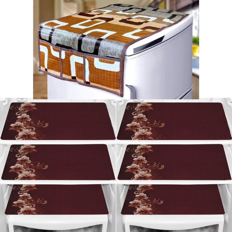 Comfort House Fridge Mat  (Width: 98 cm, Brown)