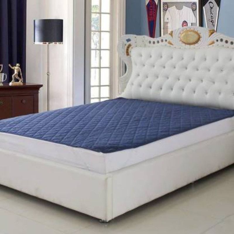 DHAWARIYA'S Mattress Topper Double Size Waterproof Mattress Cover  (Blue)