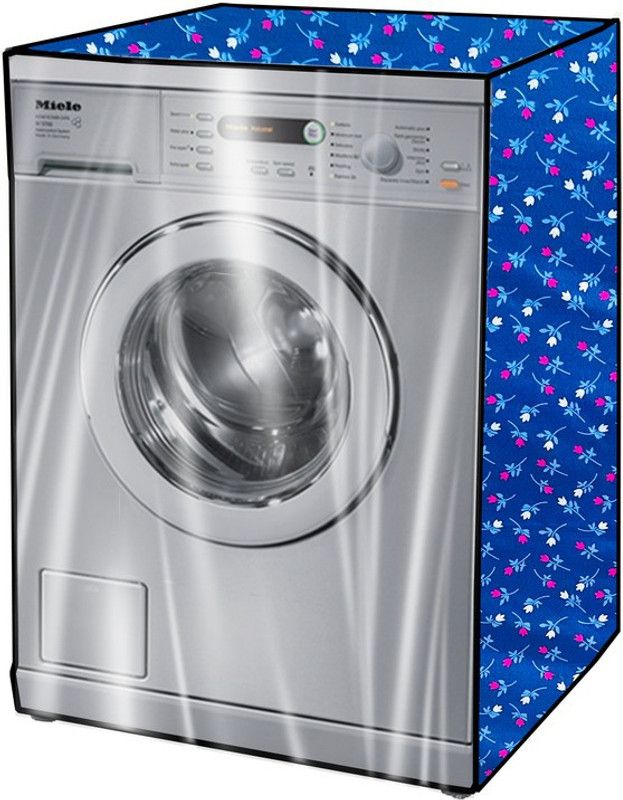 KVAR Front Loading Washing Machine Cover  (Width: 72 cm, Blue, Yellow)