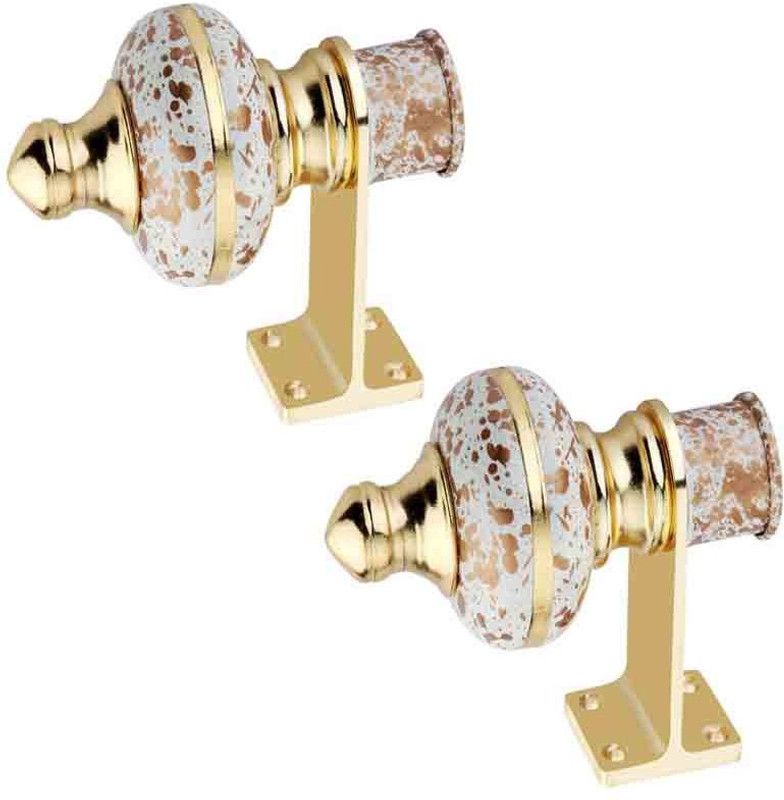 GROWNIX Multicolor Rod Rail Bracket Metal  (Pack of 2)