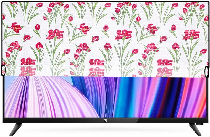 KVAR LED TV Cover  (Width: 149 cm, Pink, Green)